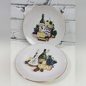 KAHLA German Democratic Republic Porcelain Cheese motifs side plate 39&42